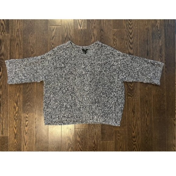 H&M Black/White Blend Cable Knit Sweater (Size M) - Picture 3 of 6